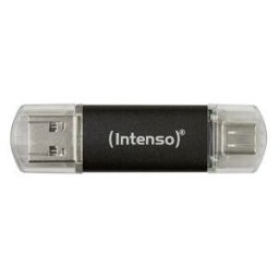 Pen Drive USB A + USB-C 3.2 Twist Line 64GB (Preto) - INTENSO