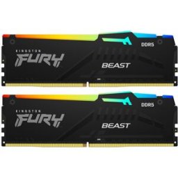 Memória RAM DIMM Fury Beast RGB 32GB (2x16GB) DDR5-5600MHz (AMD Expo/Intel XMP) CL36 - KINGSTON