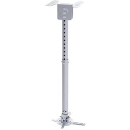 Suporte de Tecto Inclinável e Extensivel p/ Video Projector (Prateado) - TooQ