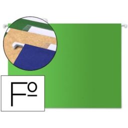 LIDERPAPEL Capas de Suspensão Folio Kraft Verde
