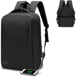 Mochila City p/ Portátil 15" c/ Porta USB (Preto) - SUBBLIM