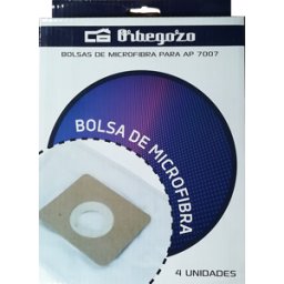 Pack 4x Bolsas Microfibra p/ Aspirador AP 7007 - ORBEGOZO