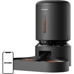 Dispensador de Comida Inteligente Granary 5L c/ 2 Taças e Câmara (Preto) - PETLIBRO