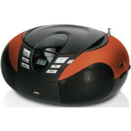 Rádio Portátil SCD 37 c/ Leitor de CDs e USB (Laranja) - LENCO