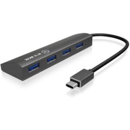 Hub USB C - 4x USB A (Preto) - ICY BOX