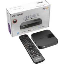 Receptor IPTV Android A14 Green 2GB/16GB Wi-Fi 4K UltraHD MyTV3 - AMIKO