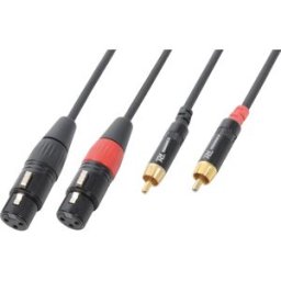 Cabo 2x Canon Femea - 2x RCA Macho (1,5 mts) - Power Dynamics CONNEX CX68-1