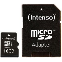 Cartão de Memória 16GB UHS-I Performance + Adaptador - INTENSO