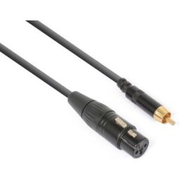 Cabo Adaptador Canon Femea - RCA Macho (15cm) - POWER DYNAMICS CONNEX