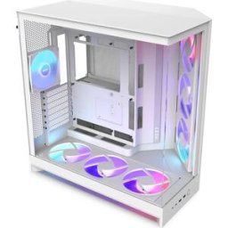Caixa Extended-ATX H9 Flow RGB+ (2025) Tempered Glass + Hub (Branco) - NZXT