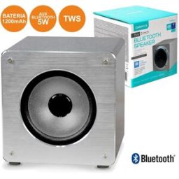 Coluna Bluetooth Portátil 5W 3" Alumínio MP3/BLUETOOTH/BAT TWS - OMEGA