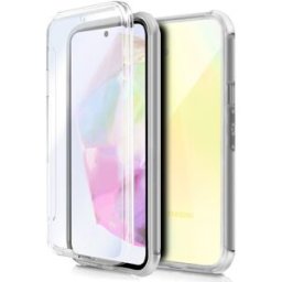 Capa Silicone 3D p/ Samsung A356 Galaxy A35 5G (Transparente Frontal + Traseira) - COOL