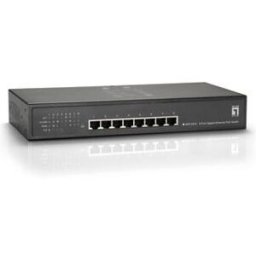 LevelOne Switch 8 Portas Gigabit Ethernet PoE Plus, 802.3at, 61.6W GEP-0812 - LEVEL ONE