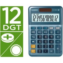 Calculadora MS-120EM Secretária 12 Digitos TX +/- Tecla Duplo Zero (Azul) - CASIO