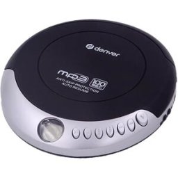 Leitor de CDs Portátil MP3 (Preto/Cinzento) - DENVER