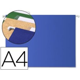 LIDERPAPEL Capas de Suspensão Din A4 Kraft Azul