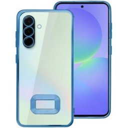 Capa c/ Bordas Metálicas p/ Samsung Galaxy A36 5G (Azul/Transparente) - COOL
