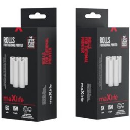 Pack 5x Rolos p/ Impressoras Térmicas KatPrint (3 mts) - MAXLIFE