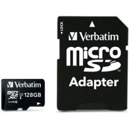Cartão de Memória MicroSDXC Premium 128GB (Classe 10) - VERBATIM
