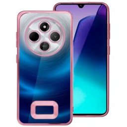 Capa p/ Xiaomi Redmi 14C / Poco C75 Borde Metálico (Rosa) - COOL