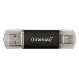 Pen Drive USB 3.2 + USB-C Twist Line 128GB (Preto) - INTENSO