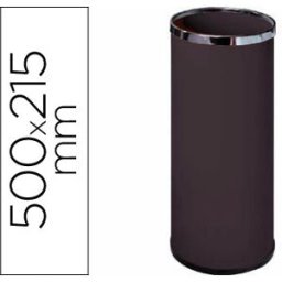 Porta Guarda-Chuva Sie Metalico c/ Aros Cromados c/ Forma Redonda 500x215 mm - Preto