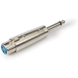 Ficha Adaptadora Jack 6,3mm Macho Mono-> Canon XLR Fêmea - FONESTAR