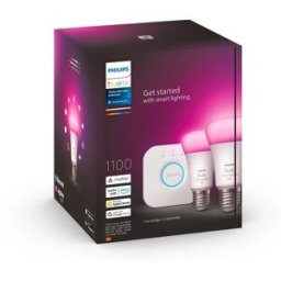 Pack 2 Lâmpadas LED E27 9W Branca/RGB 2000-6500K 1100Lm - PHILIPS HUE