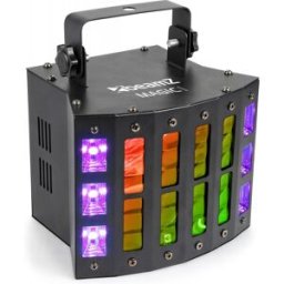 Projector Efeitos Disco LED RGBAWP c/ Luz Negra UV + Strobe (MAGIC1 DERBY) - beamZ