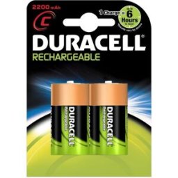 Blister 2 Pilhas Recarregáveis 1,2V 3000mAh Ni-Mh - C / R14 - DURACELL