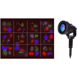 Projector LED RGBW 4W GOBO IP44 p/ Exterior - HQPOWER
