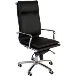 Cadeira de Direcao Rocada Mitacao de Pele c/ Bracos Metalicos Sistema Vasculante 1180X530 mm