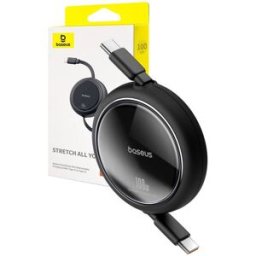 Cabo Free2Draw Mini Retrátil USB-C - USB-C Fast Charging 100W (Preto) - BASEUS
