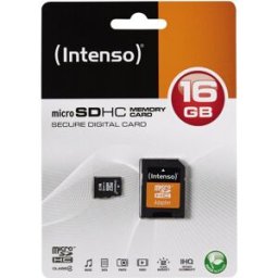 Cartão de Memória 16GB microSDHC - INTENSO