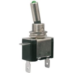 Interruptor Alavanca Luminoso (ON-OFF) 12VDC/25A - LED Verde