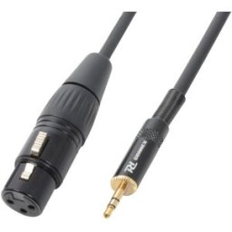 Cabo Canon Femea - Jack 3,5mm Macho Stéreo (50cm) - Power Dynamics CONNEX