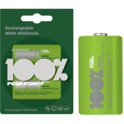 PEAKPOWER Blister 2 Pilhas Recarregáveis D / R20 Ni-Mh 1,2V 4000mAh - PEAK POWER
