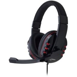 Auscultadores Headset c/ Microfone GMB Gaming (Preto/Vermelho) - GEMBIRD