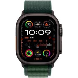 Apple Watch Ultra 2 GPS + Cellular 49mm Titânio Preto c/ Loop Alpine Verde Escuro S