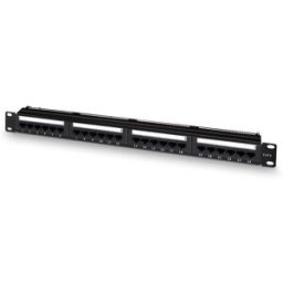 Patch Panel Cat.6 UTP 24 Portas p/ Rack19 (Preto) - Nanocable