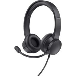 Auscultadores Headset HS-150 c/ Fios Jack 3.5mm (Preto) - TRUST