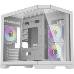 Caixa Micro-ATX + 6 Ventoinhas aRGB FT418 (Branco) - DARKFLASH
