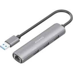 Hub USB-A 3.0 "4-EM-1" (3x USB-A/RJ45) - AISENS
