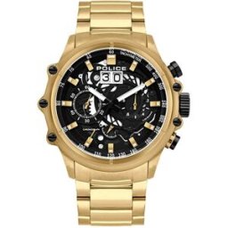 Relógio Analógico PL16018JSG02M 48MM (Dourado) - POLICE