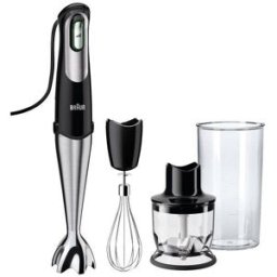 Varinha Mágica + Acessórios 0,6l 1000W MQ 7025X (Preto/ Inox) - BRAUN