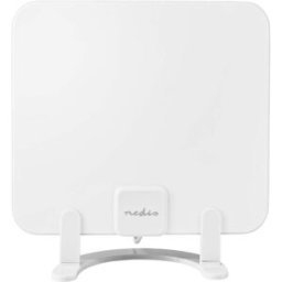 Antena Interior TDT FM/VHF/UHF Amplificada 30dB c/ Filtro LTE700 (Branco) - NEDIS