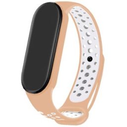 Correia Xiaomi Mi Band 5 / Mi Band 6 / Amazfit Band 5 Sport (Beje) - COOL