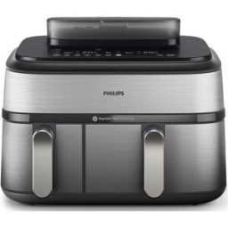Fritadeira Dupla Air Fryer 5000 series NA555/00 9L 2750W (Prateado) - PHILIPS