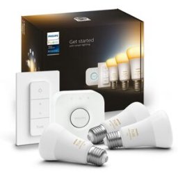 Pack 3x Lâmpadas LED Inteligente E27 8W 1100Lm + Interruptor - PHILIPS HUE