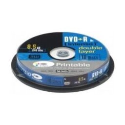 Pack 10x DVD+R Double Layer Printable 8.5GB - INTENSO